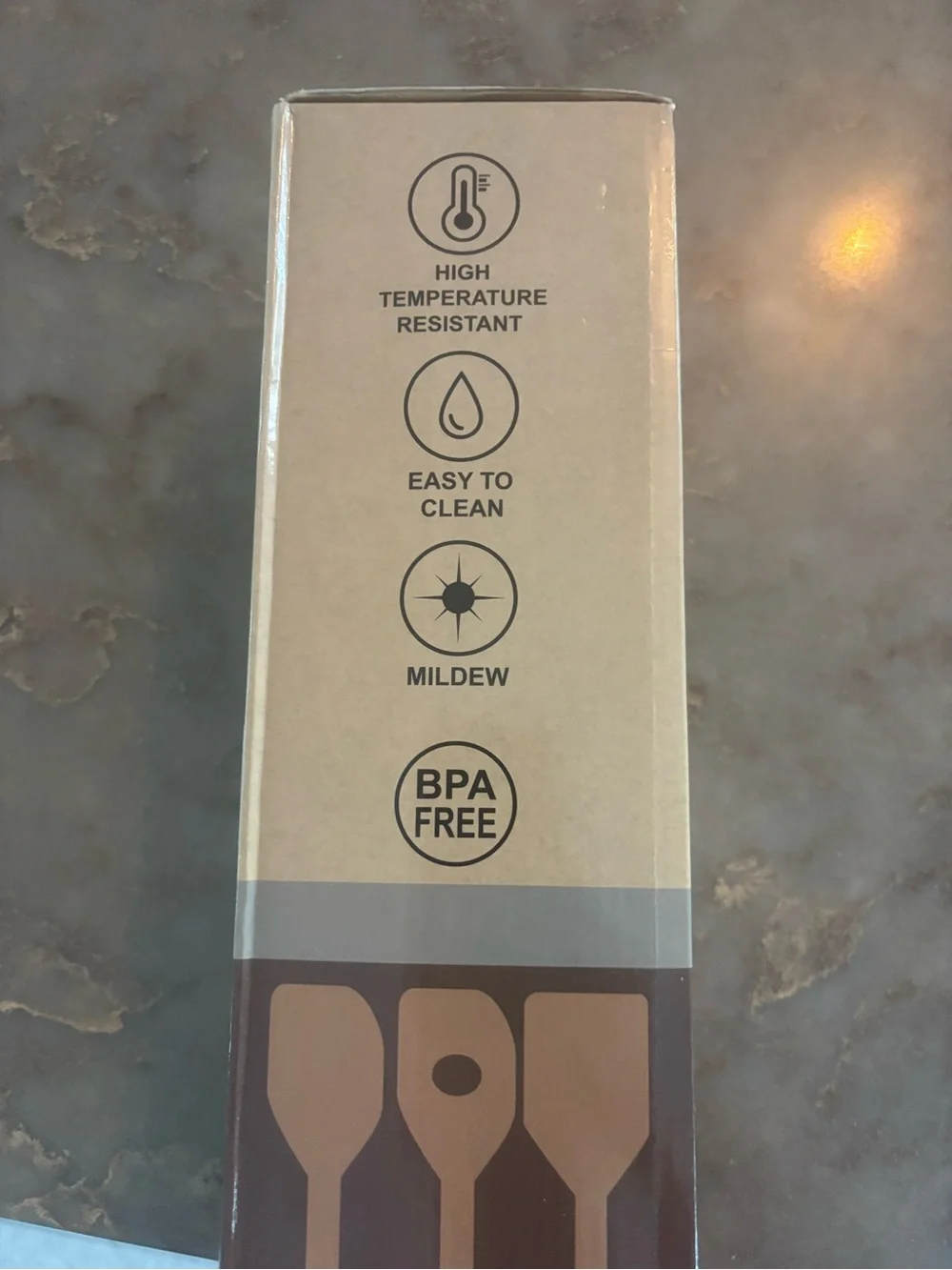 10-Piece Cream Silicone and Beechwood Kitchen Utensil Set - Brand New In Box!